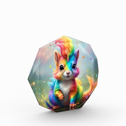 Wunder: Das Rainbow-Unicorn-Eichhörnchen Fotoblock (Links)