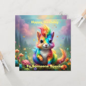 Wunder: Das Rainbow-Unicorn-Eichhörnchen Karte (Vorderseite/Rückseite Beispiel)