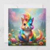 Wunder: Das Rainbow-Unicorn-Eichhörnchen Karte (Rückseite)