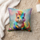 Wunder: Das Rainbow-Unicorn-Eichhörnchen Kissen (Decke)