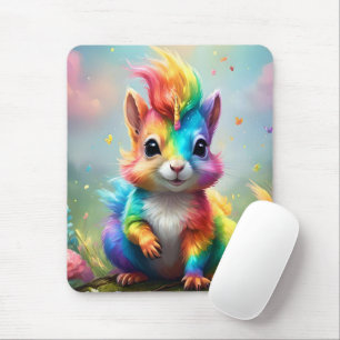 Wunder: Das Rainbow-Unicorn-Eichhörnchen Mousepad