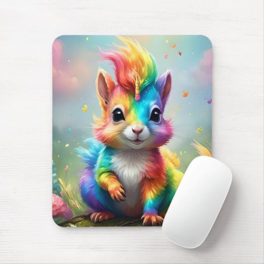 Wunder: Das Rainbow-Unicorn-Eichhörnchen Mousepad (Mit Mouse)