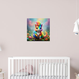 Wunder: Das Rainbow-Unicorn-Eichhörnchen Poster