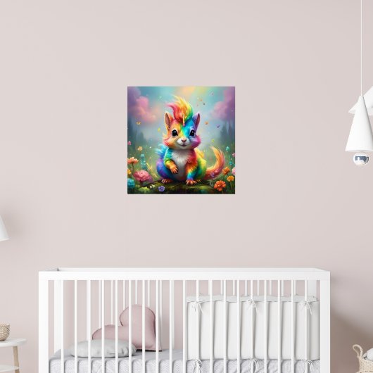 Wunder: Das Rainbow-Unicorn-Eichhörnchen Poster (Kinderzimmer 2)