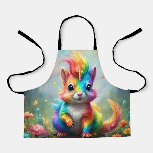 Wunder: Das Rainbow-Unicorn-Eichhörnchen Schürze (Vorderseite)