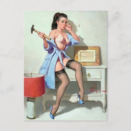 Wunder Daumen Pin Up Postkarte (Vorderseite)