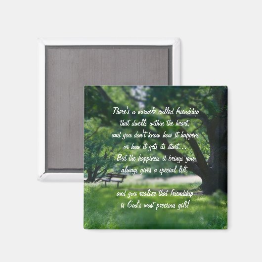 Wunder der Freundschaft Gedicht Magnet (Vorderseite/Rückseite)