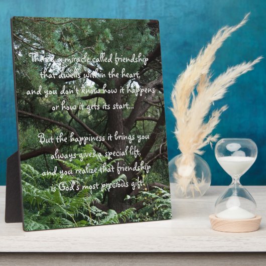 Wunder der Freundschaft Gedicht Plaque Fotoplatte (Seite)