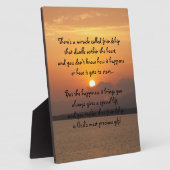 Wunder der Freundschaft Gedicht Plaque Fotoplatte (Seite)