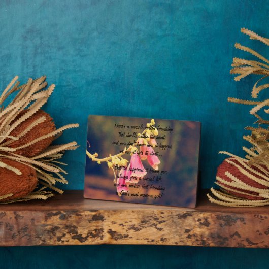 Wunder der Freundschaft Gedicht Plaque Fotoplatte (Seite)