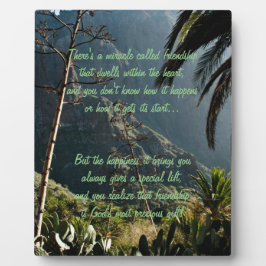 Wunder der Freundschaft Gedicht Plaque Fotoplatte