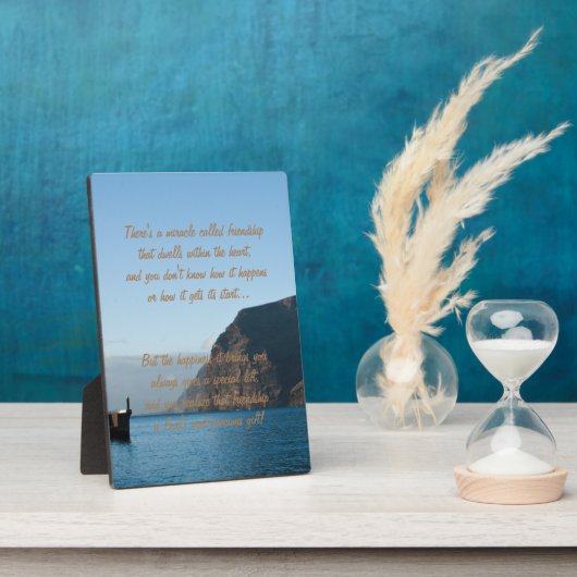 Wunder der Freundschaft Gedicht Plaque Fotoplatte (Seite)