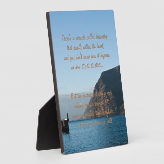 Wunder der Freundschaft Gedicht Plaque Fotoplatte (Seite)