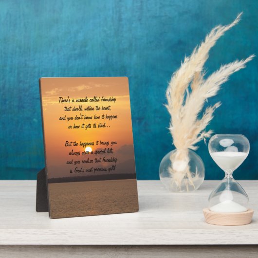Wunder der Freundschaft Gedicht Plaque Fotoplatte (Seite)