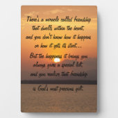 Wunder der Freundschaft Gedicht Plaque Fotoplatte (Vorderseite)