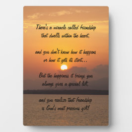 Wunder der Freundschaft Gedicht Plaque Fotoplatte