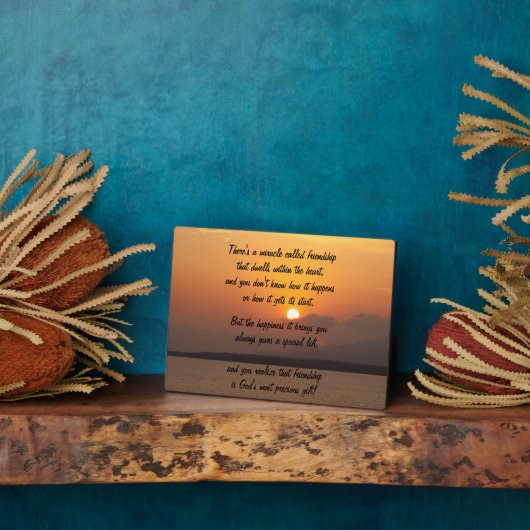 Wunder der Freundschaft Gedicht Plaque Fotoplatte (Seite)