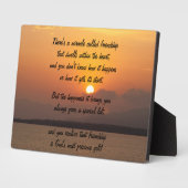 Wunder der Freundschaft Gedicht Plaque Fotoplatte (Seite)