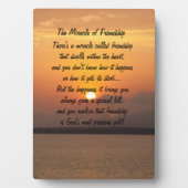 Wunder der Freundschaft Gedicht Plaque Fotoplatte (Vorderseite)