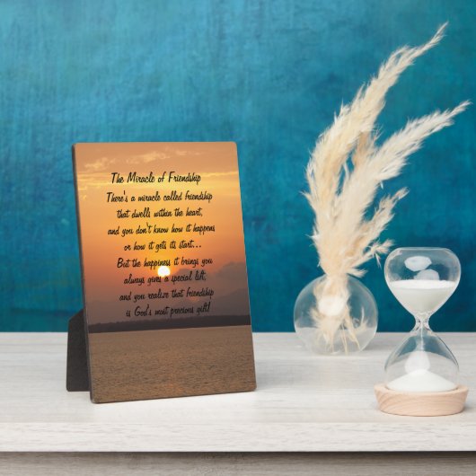 Wunder der Freundschaft Gedicht Plaque Fotoplatte (Seite)