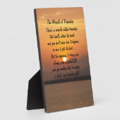 Wunder der Freundschaft Gedicht Plaque Fotoplatte (Seite)