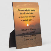 Wunder der Freundschaft Gedicht Plaque Fotoplatte (Seite)