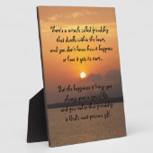 Wunder der Freundschaft Gedicht Plaque Fotoplatte (Seite)