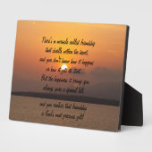 Wunder der Freundschaft Gedicht Plaque Fotoplatte (Seite)
