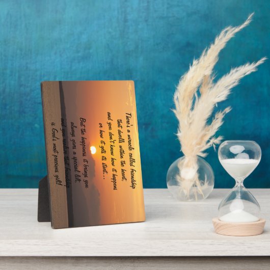 Wunder der Freundschaft Gedicht Plaque Fotoplatte (Seite)