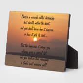 Wunder der Freundschaft Gedicht Plaque Fotoplatte (Seite)