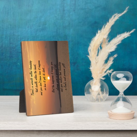 Wunder der Freundschaft Gedicht Plaque Fotoplatte (Seite)