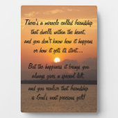 Wunder der Freundschaft Sunset Gedicht Plaque Fotoplatte (Vorderseite)