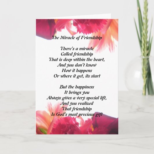 Wunder der Freundschaftskarte Karte (Vorderseite)