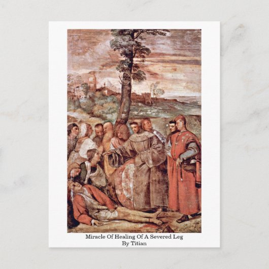 Wunder der Heilung eines starken Lecks durch Tizia Postkarte (Vorderseite)