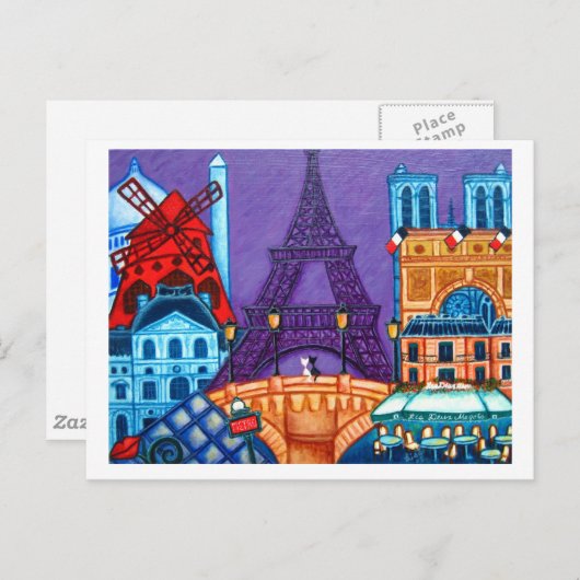 Wunder der Paris Post Card Postkarte (Vorne/Hinten)