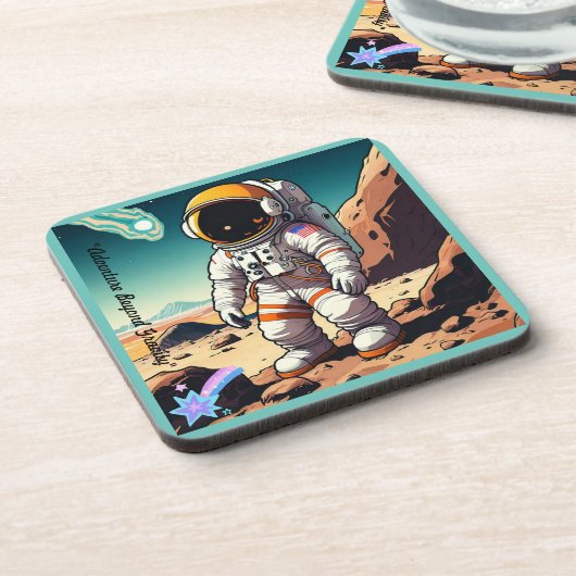 "Wunder der Schwerelosigkeit" Getränkeuntersetzer (Linke Seite)