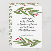 Wunder der Urlaubssaison Feiertagskarte (Vorne/Hinten)