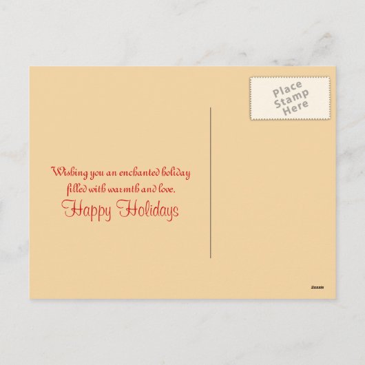 Wunder der Weihnachtsfeier Feiertagspostkarte (Rückseite)