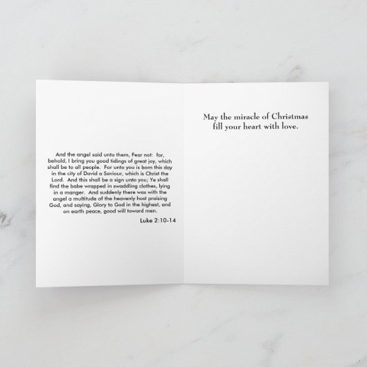 Wunder der Weihnachtskarte Feiertagskarte (Innenseite)