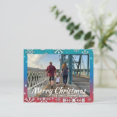 Wunder der Weihnachtspostkarte Postkarte (Stehend Vorderseite)