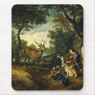 Wunder des Heiligen Hubertus von Peter Paul Rubens Mousepad