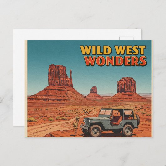 Wunder des wilden Westens Postkarte (Vorne/Hinten)