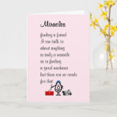 Wunder - ein lustiges Gedicht Karte (Gelbe Blume)