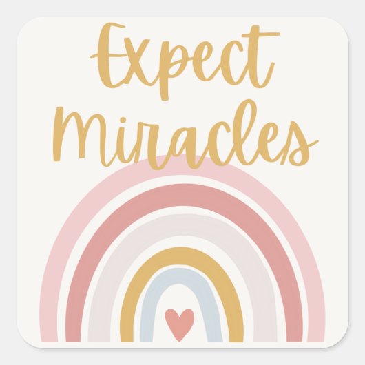 Wunder erwarten Aufkleber (Vorderseite)