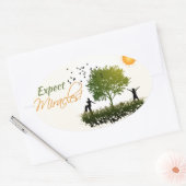 Wunder erwarten ovaler aufkleber (Umschlag)