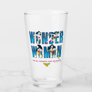 Wunder Frau "Du bist stärker als du glaubst" Glas
