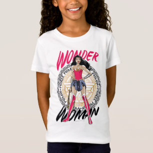 Wunder Frau mit griechischem StammesEmblem T-Shirt
