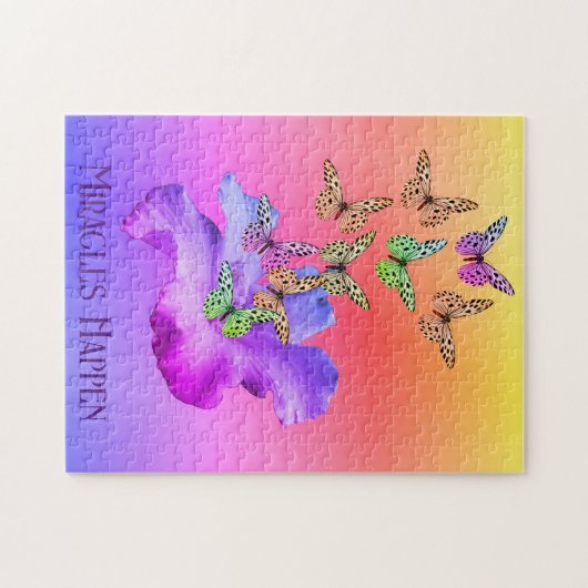 Wunder Hibiskus Schmetterlinge Inspiration Puzzle (Horizontal)