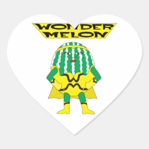 Wunder-Melone Herz-Aufkleber