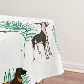 Wunder mit Pfoten, tropische Niedliche, raue Hunde Tischdecke (Beispiel)